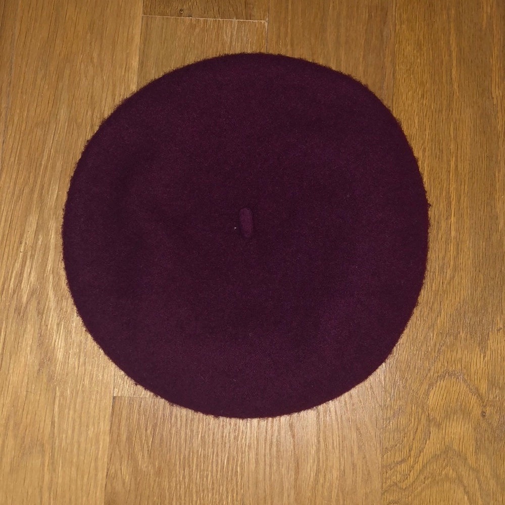 Burgundy Wool Beret